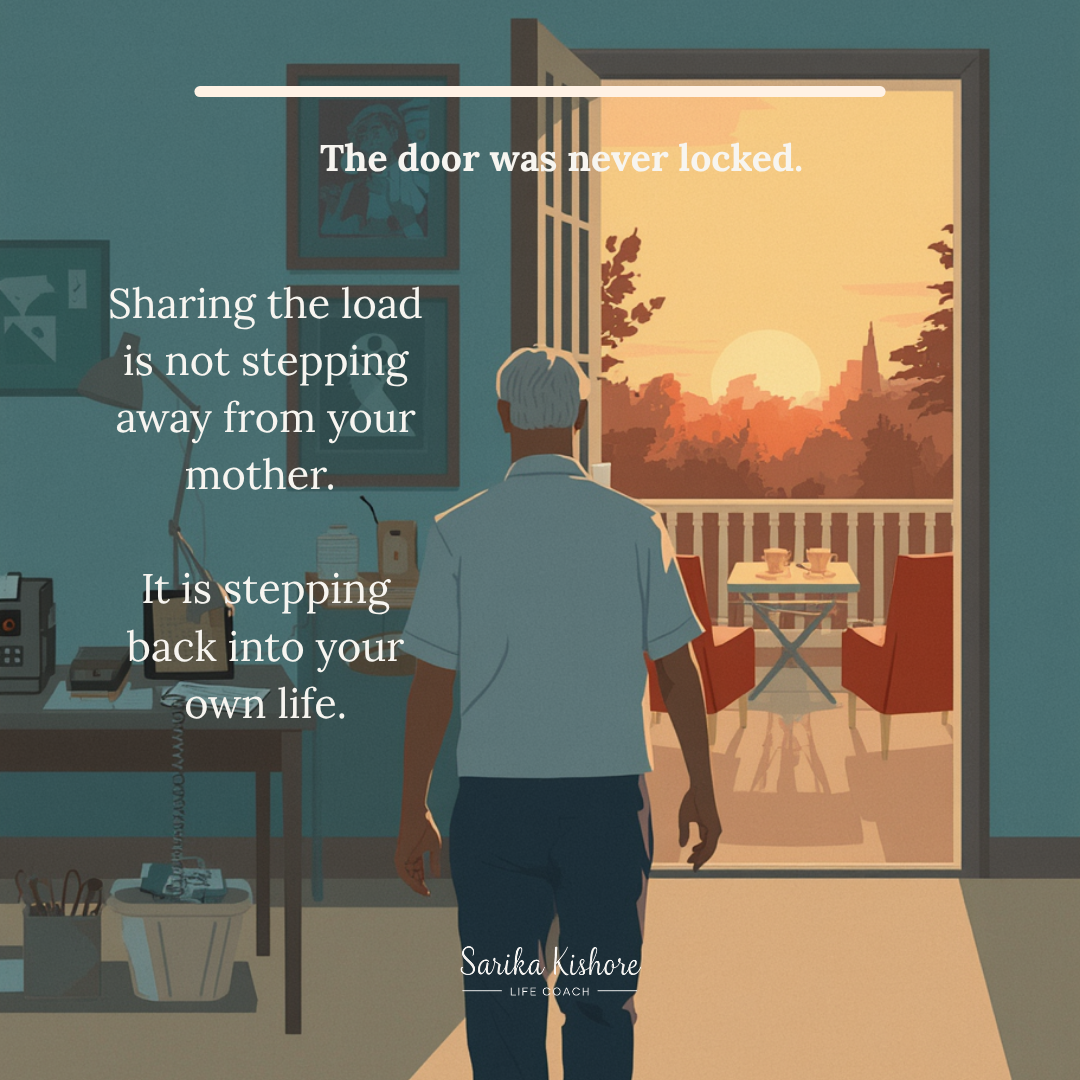 One sibling does all the caregiving — pattern naming graphic for adult children managing aging parents